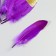 A set of goose feathers 15-20 cm, 10 pcs, purple with golden crumb