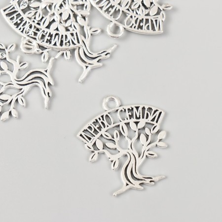 Decor metal for creativity "Family Tree" 2.4x2.5 cm