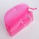 Cosmetic bag on the button, raspberry color
