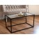 Table Journal loft with glass, 941x488x488, black muar/glass colorless
