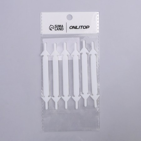 A set of shoes for shoes, 6 pcs, silicone, flat, 13 mm, 9 cm, white color-6