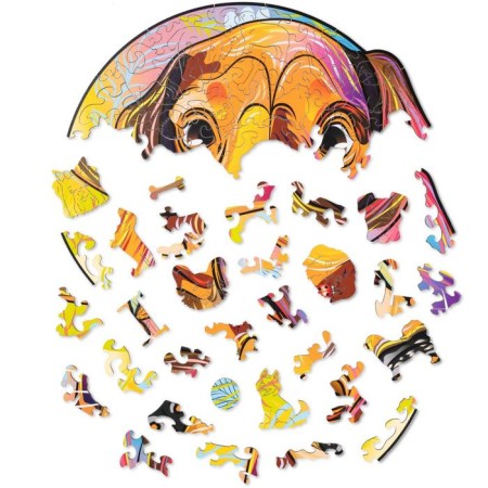 Wooden puzzle "Charlie puppy", 23 × 24 cm-3