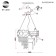 Suspension lamp ST LUCE. SL1232.103.06. Casorta. 6x60 watts, E14, 48x48x62 cm, chromium color