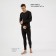 Male Resport thermal underwear, kit: longshit, leggings, size S, black