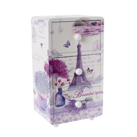 Casket tree chestnut "Eiffel Tower and Lavender" 19.5x11x8 cm-10
