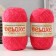 Knitting yarn "Deluxe" 100% polypropylene 140m/50g set 2 pcs - red