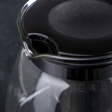 Glass teapot "Julian", 700 ml, with metal sieve, color mix-6