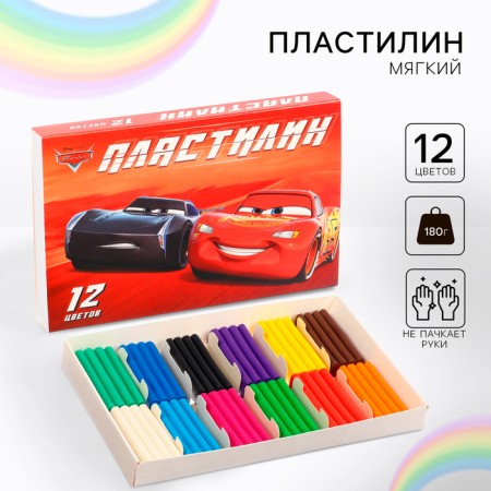 Plasticine 12 colors 180 g "Champion", cars