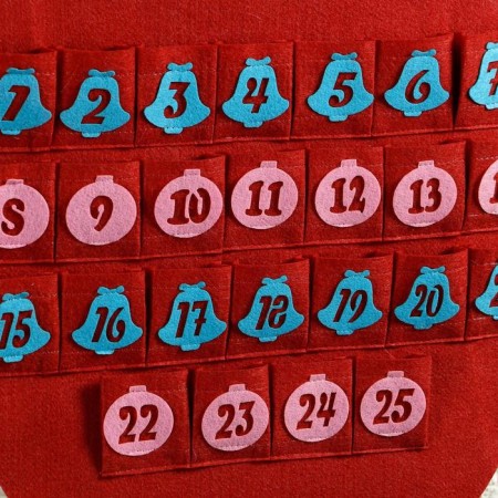 Advent Calendar "Christmas Santa Claus" (from December 1 to 25), 25 pockets, 88 × 47 cm-1