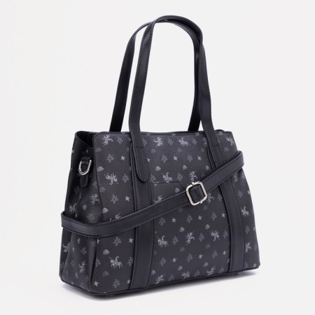 Bag Female Tout on the zipper David Jones, external pocket, black color-1