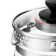 Electric kettle KitFort KT-6119, glass, 1.7 l, 2200 watts, adjustment t °, silver