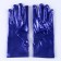 Carnival accessory- gloves, blue metallic color, artificial leather