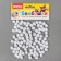 A set of textile details for the decor "bombs" 100 pcs. set, size 1 pc: 1 cm, white color
