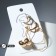Earring "Kaffa" rings with a chain, color gold