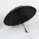 Umbrella - semi -automatic cane "plain", 16 knitting needles, r = 59 cm, black color
