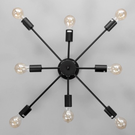 Ceiling chandelier "Orion" 8x60W E27 Color: Black-3