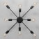 Ceiling chandelier "Orion" 8x60W E27 Color: Black