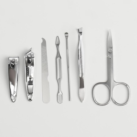 Manicure set "Corgi", 7 items, PVC chech, multi-colored-3