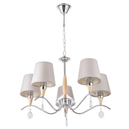 Brussels chandelier 5x60W e14 chrome 58x58x85 cm Bayerlux