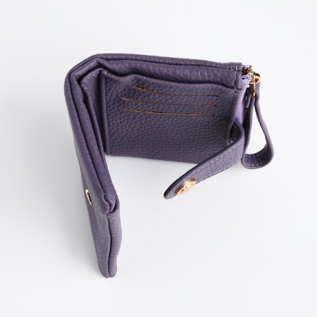 Women's wallet on the button, purple color-5