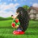 Garden figure "Hedgehog Semyon with strawberries" 17x17x35cm
