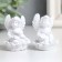 Souvenir Polystone "White Angel on Flower" MIX 3.6x3.7x5 cm