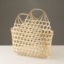 Wicker basket, 30x14x18/30 cm, bamboo
