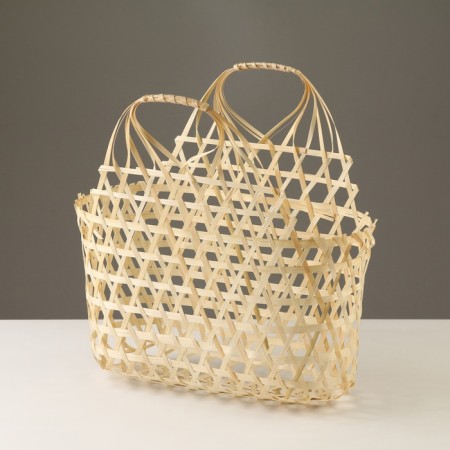 Wicker basket, 30x14x18/30 cm, bamboo