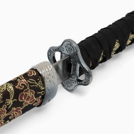 Souvenir weapon "Katana", black scabbard with patterns in the form of a dragon, 70 cm-3