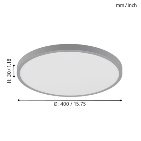 Fueva 1, 1x25W LED, 3000K, 2500LM, silver color-1