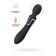 Bilateral intimate massage Waname D-Splash Surge, 22.5 cm, silicone, black color