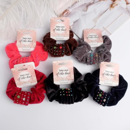 Hair gum "Orbit" Flower buckle, mix-2