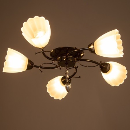 Helia chandelier 5x40W E27 black chrome 54x52x17cm.-2