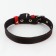 Set: collar (36-56x2.5 cm) and leash (130x1.5 cm), black color and raspberry color