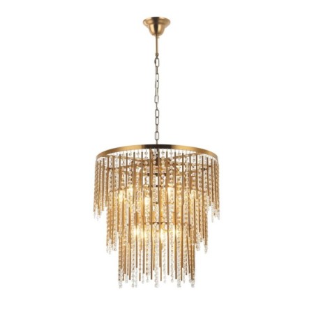 Crystal Crystal chandelier Grandex 12xe14 40W, size 60x60x79-150 cm, bronze color-1