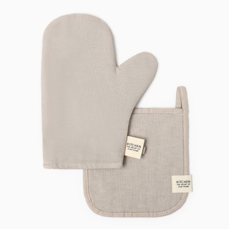 Kit kitchen Ethel Calm: mittens 20x27 cm, tack 19x19 cm, 100% cotton, 250 g/m2