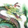 Tattoo on the body color with sparkles "Dragons" 14.8x10.5 cm