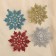 Christmas tree decoration "Snowflake" (set 4 pcs) 7.5x6.5 cm, mix