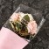 Packet stoop for flowers, with non -woven material, 26+7x37 cm, pink