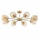 Ceiling EVOLUCE lamp. Sle155412-08. Pallo. 8x60 watts, E27, 90x90x25 cm, golden color