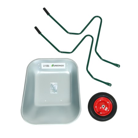 Garden wheelbarrow, single -wheeled: cargo/p 120 kg, volume of 65 l, Greengo-14