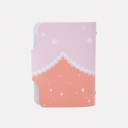 Button business card, 20 cards, pink color-1