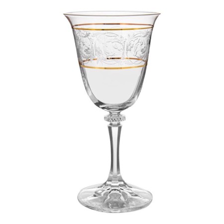 A set of glasses for white wine Branta, the Panto, 2 Gold Layers, 250 ml x 6 pcs.