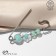 Pin "Flower Confetti" 4 beads, 6 cm, mint color in silver