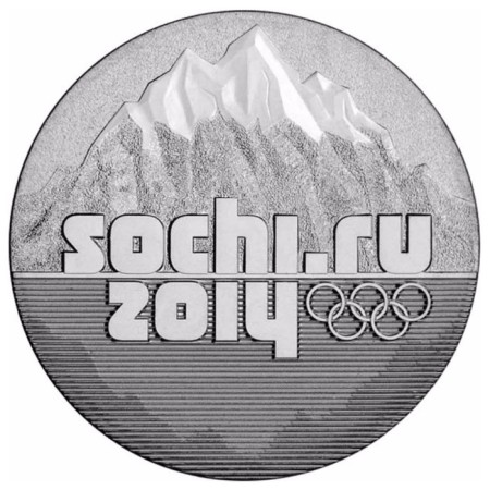 Coin "25 rubles 2011 SPMD Olympics in Sochi 2014 Mountains"