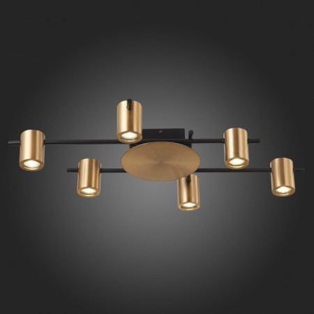 Ceiling lamp ST LUCE. SL1207.402.06. Veroli. 6x7 W, GU10, 73x47x11 cm, black color-4
