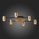 Ceiling lamp ST LUCE. SL1207.402.06. Veroli. 6x7 W, GU10, 73x47x11 cm, black color