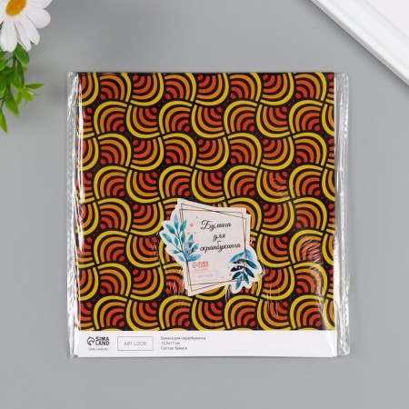 Scrapbooking paper "Summer wave" density 180 grams set 10 pcs 15.5x17 cm-4