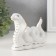 Souvenir Ceramics "Cobra Creeping" white with gold 4x11.3x8.5 cm