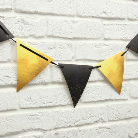 Garland on the Black and Golden tape 400 cm-2